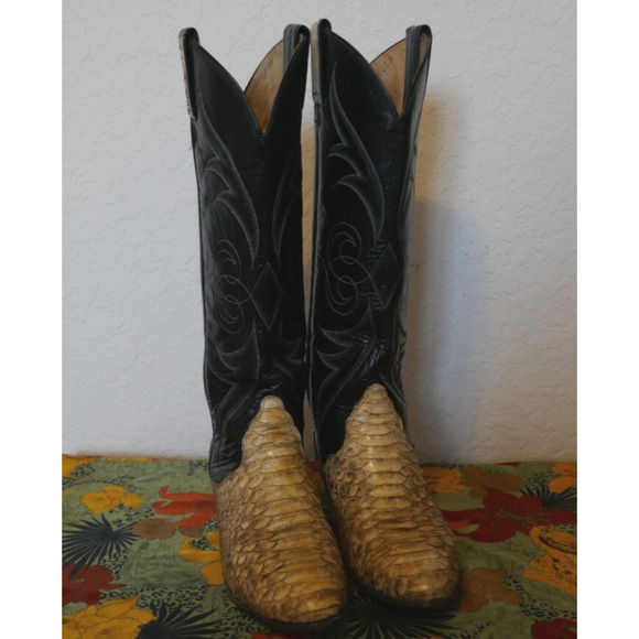 Tony Lama Black Label Womens Western Boots Style 62002 Python Size 5.5 Med - Picture 9 of 16